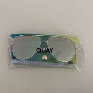 Quay High Key Mini Gold Sunglasses